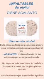 Bienvenido otoño! 

Es la época perfecta para comenzar a tejer y crear prendas acogedoras para combatir el frío. 

¡ACALANTO! el clásico favorito de los artesanos que nunca pasa de moda!.

¡No esperes más para hacer tu pedido y comenzar a crear tus propias piezas únicas!

#otoño #lana #tejer #creatividad #palillos