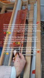 Descubre el fascinante arte del tejido de Guarda Pampa en nuestro próximo taller. Únete a nosotros y sumérgete en la rica tradición de la región de la Pampa, Argentina🍁

 Aprenderás las técnicas ancestrales de tejido a telar manual y crearás hermosos diseños geométricos llenos de simbolismo y significado.🍁

 ¡Convierte hilos en obras de arte! No te pierdas esta oportunidad única de aprender y preservar la cultura a través del tejido. 🍁